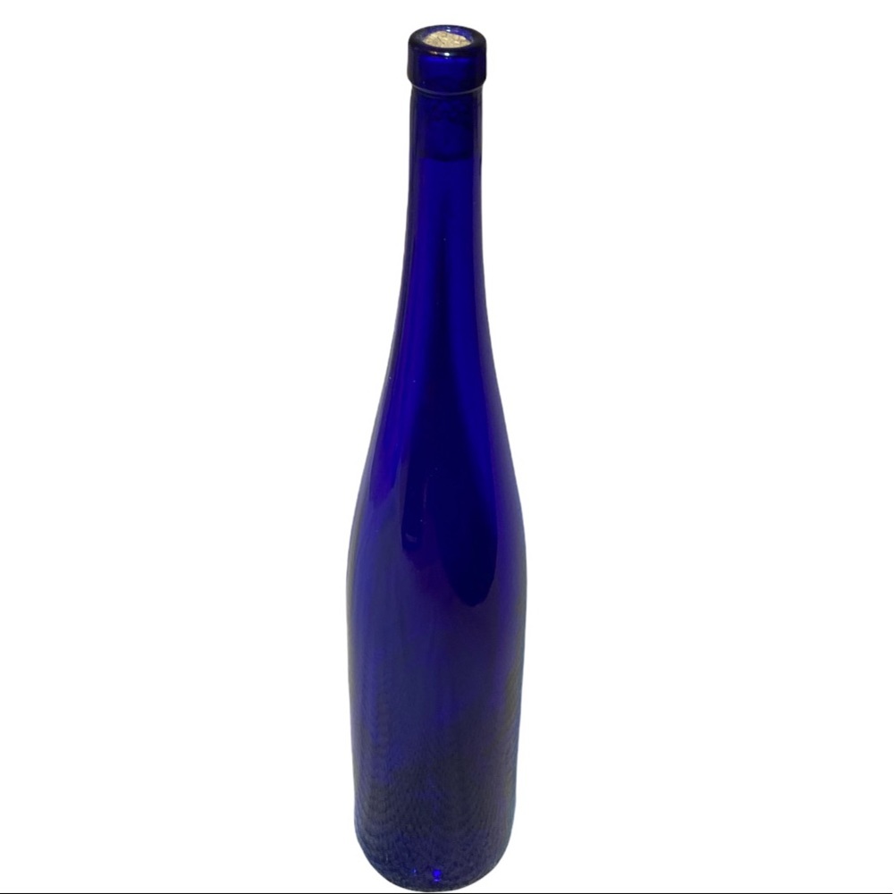 19” Cobalt Blue Glass Bottle